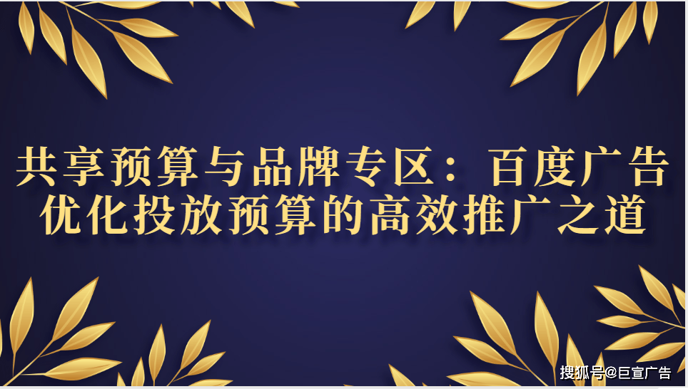 开云Kaiyun官方网站共享预算与品牌专区：百度广告优化投放预算的高效推广之道